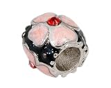 beads Strass Bead Modul ohne Gewinde Silber plattiert in Schwarz/Rosa Erfahrungsbericht