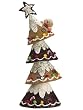 20" Whimsical Gingerbread Kisses Cone Christmas Tree Table Top Decoration