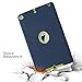TOPSKY Compatible with iPad Air 2 Case (2015 Release) Resistant Three Layer Defender Protective Case Cover for Apple iPad Air 2 2015 Model, Navy Blue/Lemony Yellow