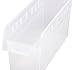 Quantum Storage Systems Economy Shelf Bin Unit (23.63 x 6-5/8" x 4"), Clear