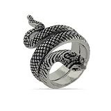 Oxidized Wrapping Snake Ring