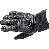 CARBON KEVLAR Motorcycle Mesh and Leather Race Gloves S