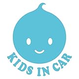 imoninn KIDS in car ステッカー　【パッケージ版】　No.05　ニコちゃんA　（水色）