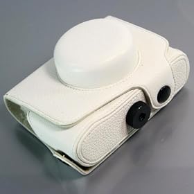 White / PU Leather Camera Case for OLYMPUS E-P3 (1656-3)