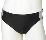 Reebok Men's Performance MXT Brief Swimsuit, Black/Silver, 36
