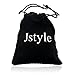 Jstyle Stainless Steel Mens Cubic Zirconia Stud Earrings for Women Black Pierced Hypoallergenic 3-8mm