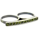 Beyond Rings Bronze And Green Cubic Zirconia 2