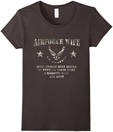 Women's Air Force Wife T-Shirt Large Asphalt