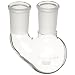Chemglass CG-1518-01 Glass 100mL Round Heavy Wall 2 Neck Bottom Boiling Flask with 24/40 Standard Taper Outer Joint