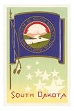 Flag of South Dakota Premium Poster Print, 12x18