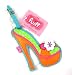 High Heels Luggage Tag - White Flower by Fluff