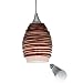 Adele Plum Glass Mini-Pendant with 8-Watt LED Bulb