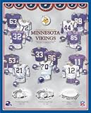 Minnesota Vikings 11 x 14 Uniform History Plaque