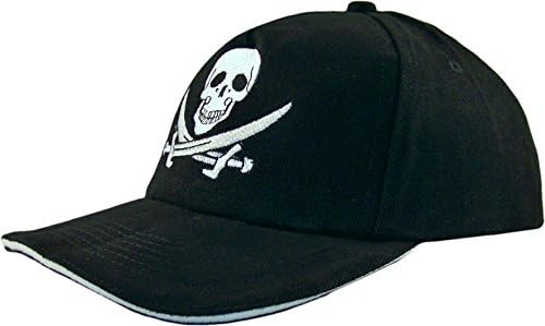 Ruffin Pirate Skull and Crossed Swords - Embroidered Cap - 0003
