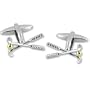 Men's Golf Club Metal Cufflink by Umo Lorenzo in Silver