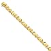 14k 8in Hollow Satin Polished X & Heart title=