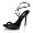 5 Inch Women's Sexy Strappy Sandal High Heel Shoes Stiletto Heel Wrap Around Straps With Rhinestones Black Size: 6