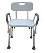 `Bath Bench Adj Ht. w/Back Remov. Padded Arms