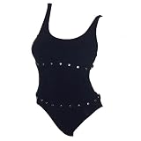 Gideon Oberson Admiral Classic Studded Tank Swimsuit G5012211 8 Black
