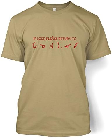 If Lost Please Return To Earth T-shirt - Films, TV And Movie Geeky Tshirt - Tan