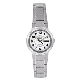 Seiko Women's SYME49 Stainless Steel Analog with White Dial Watch