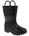 Capelli New York Toddler Boys Shiny Solid Colored Jelly Rain Boot with Handles
