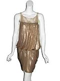 ALEXIA ADMOR Drop Waist Sequin Dress in Gold