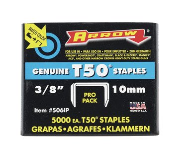 Arrow Fastener 506IP Genuine T50 3/8-Inch Staples, 5,000-Pack