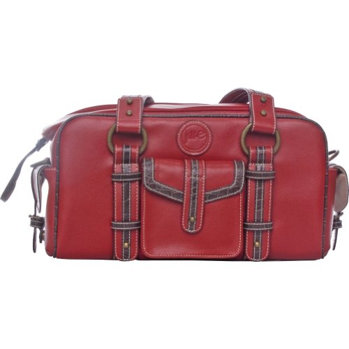 Jille 769367 Camera Leather Bag Small Red