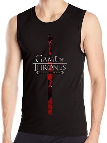 Customized Poly Cotton Comfortable Game Of Thrones Men's Tank Top Black