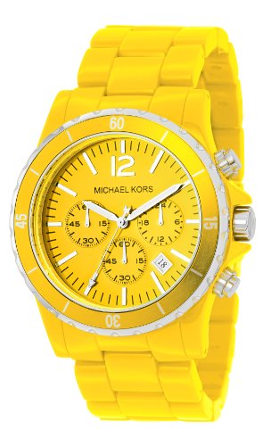 MICHAEL Michael Kors Watch, Women's Yellow Acrylic Strap MK5274