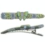 Green Purple Butterfly Fimo February Kids Jewelry