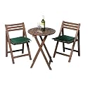 Small Wooden Bistro Table and 2 Chairs - Acacia Hardwood Dining Set