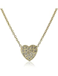 Zoe Chicco "Lucky in Love" 14k White Diamond Heart Necklace