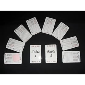  Two-Table Permanent / Reusable Bridge Tallies