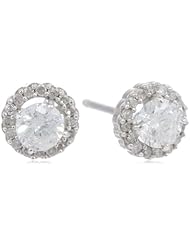 10k Gold Diamond Martini Halo Stud Earrings (1/2 cttw, I-J Color, I1-I2 Clarity)