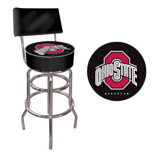 Best Quality The Ohio State University Padded Bar Stool with Back - Black