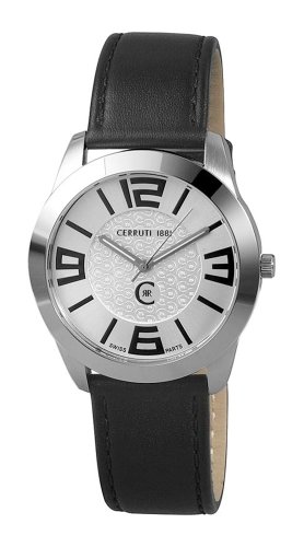 Cerruti Cerutti Herren-Armbanduhr XL Analog Leder CRA029A212C