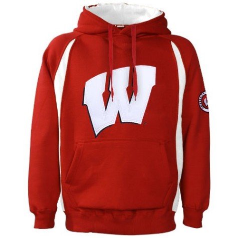 Buy Men`s Wisconsin Badgers Class Act Big Logo Hoodie