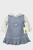 Tuti Fruiti New Fall/Winter Infant Baby Girls Yellow Embroidered Denim Jumper Dress