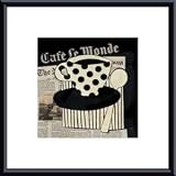 Cafe Le Monde by Avery Tillmon 10.00X10.00 Framed with Black Metal Frame