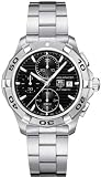 Men's Aquaracer Automatic Black Dial Chronograph Link Bracelet