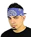 Mato & Hash Large Bandanas 27 x 27 | Versatile Biker Rags | Classic Paisley Bandana Pattern - 2PK Blue Jean CA4200