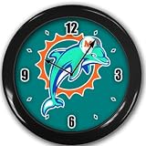 Miami Dolphins Wall Clock Black Great Unique Gift Idea