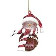Mississippi State Bulldogs NCAA Striped Acrylic Basketball Snowman Ornament (2.5)"