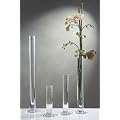 Schmale Glasvase mit Fu� Glas Vase Blumenvase Tischvase 20 cm