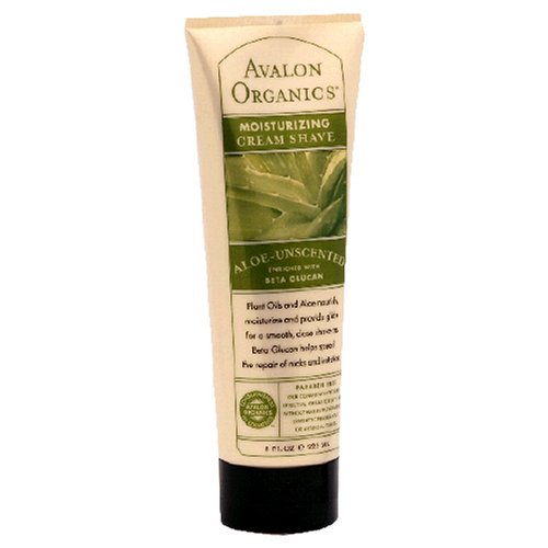 Best Price Avalon Organics Moisturizing Cream Shave, Aloe-Unscented, 8-Ounces (Pack of 3)