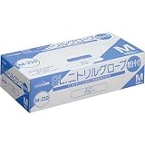 フジリンクス ニトリル手袋　Ｍ−２１０　粉付　青　Ｍ　１００枚入 mステ