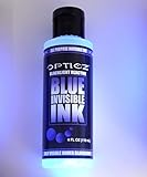4 oz Invisible Ink Bottle Bright Cyan Blue UV Blacklight Reactive