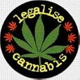 Legalise Cannabis - and Pot Leaf - Round Sticker / Decal (Marijuana / Hemp)